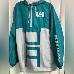 My Hero Academia Wind Breaker Jacket Pull Over Quarter Zip Anime XL